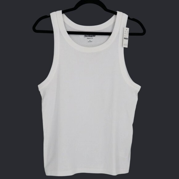 J. Crew Perfect Fit Tank Top Womens White Minimalist Casual Layering Beach NWD - Picture 1 of 8